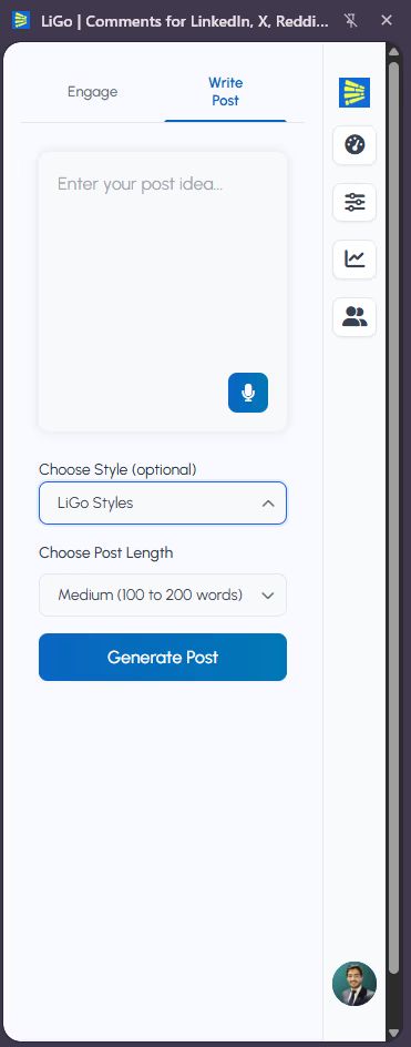 Genereer LinkedIn Post