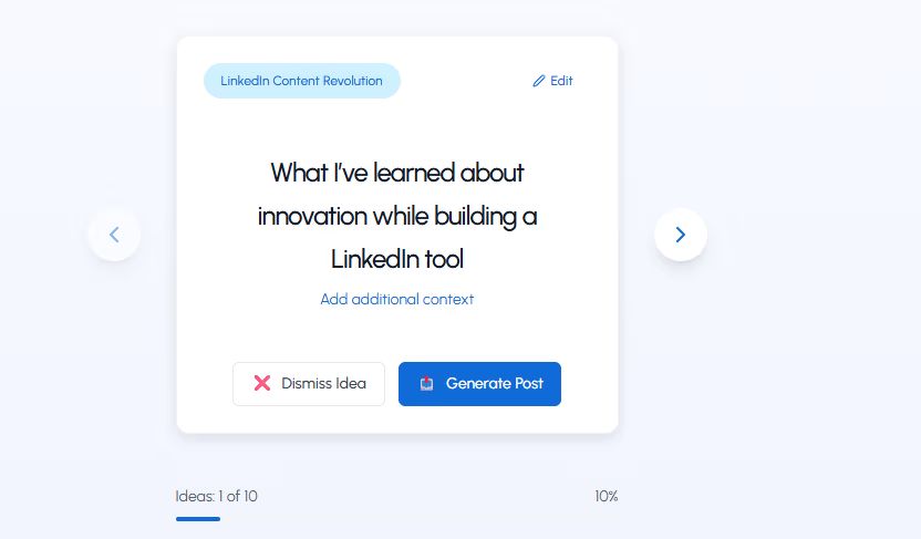 Generated Post Ideas