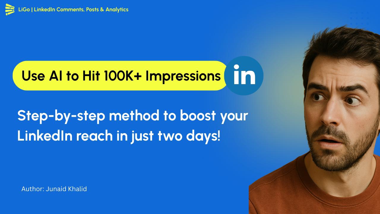 Hoe u in twee dagen 100K+ LinkedIn-vertoningen kunt krijgen met behulp van AI (strategiegids voor 2025)