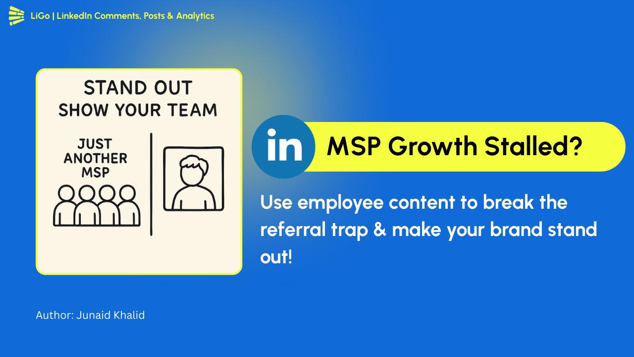 Warum die meisten MSPs mit dem Wachstum zu kämpfen haben (und wie mitarbeitergenerierte Inhalte die Lösung sein könnten)