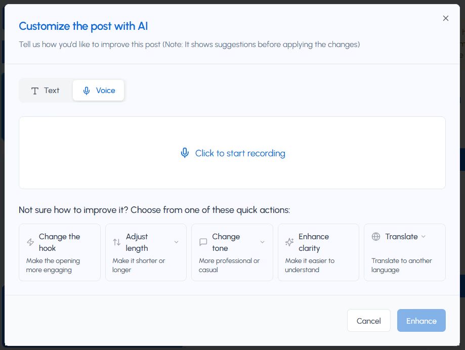 Personalization Dialog