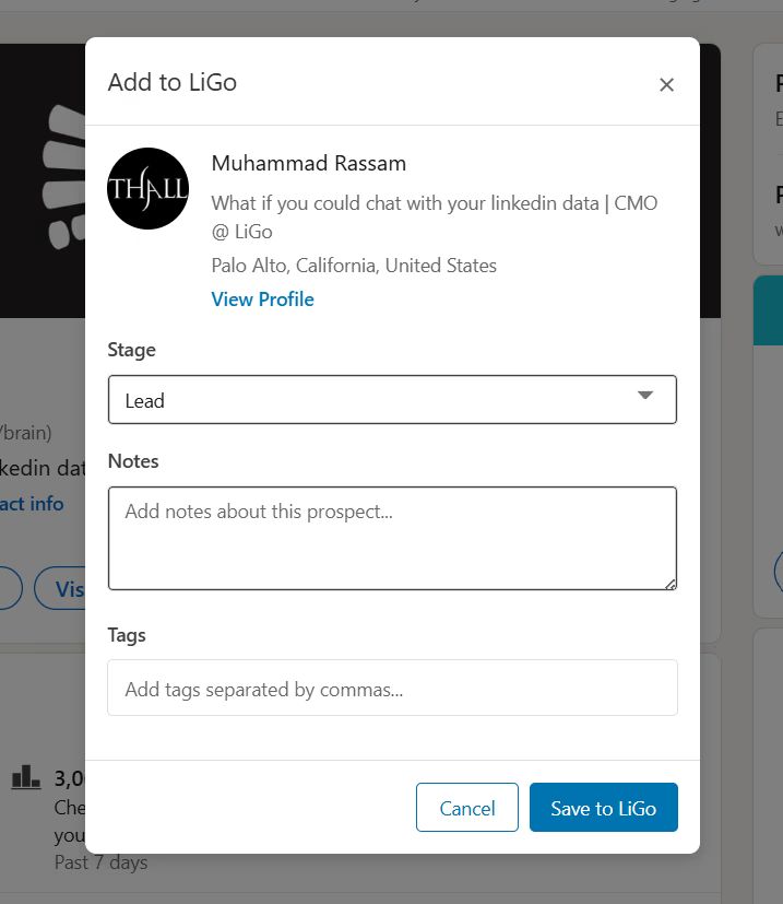 Lead Modal opslaan