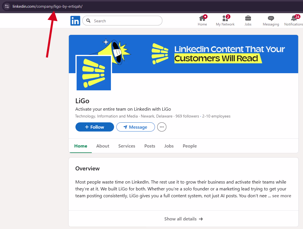 LinkedIn Page Username | Which part of the LinkedIn Page URL is the LinkedIn username?