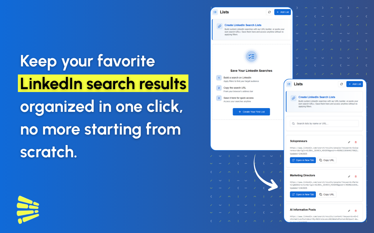 LiGo Lists - Listas de interacción para LinkedIn