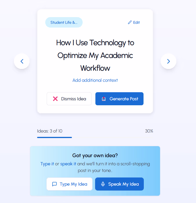 Ajoutez votre propre interface d’idée