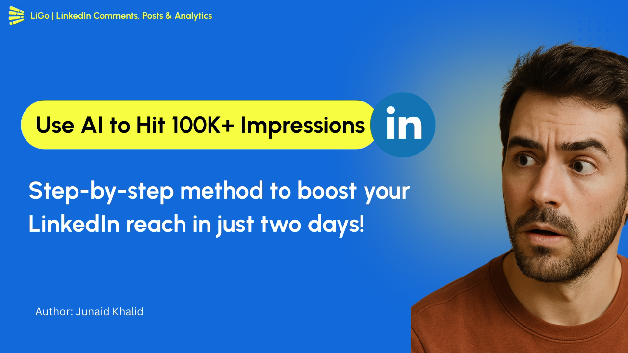 Cómo obtener 100K+ impresiones de LinkedIn en dos días usando IA (Guía de estrategia 2025)