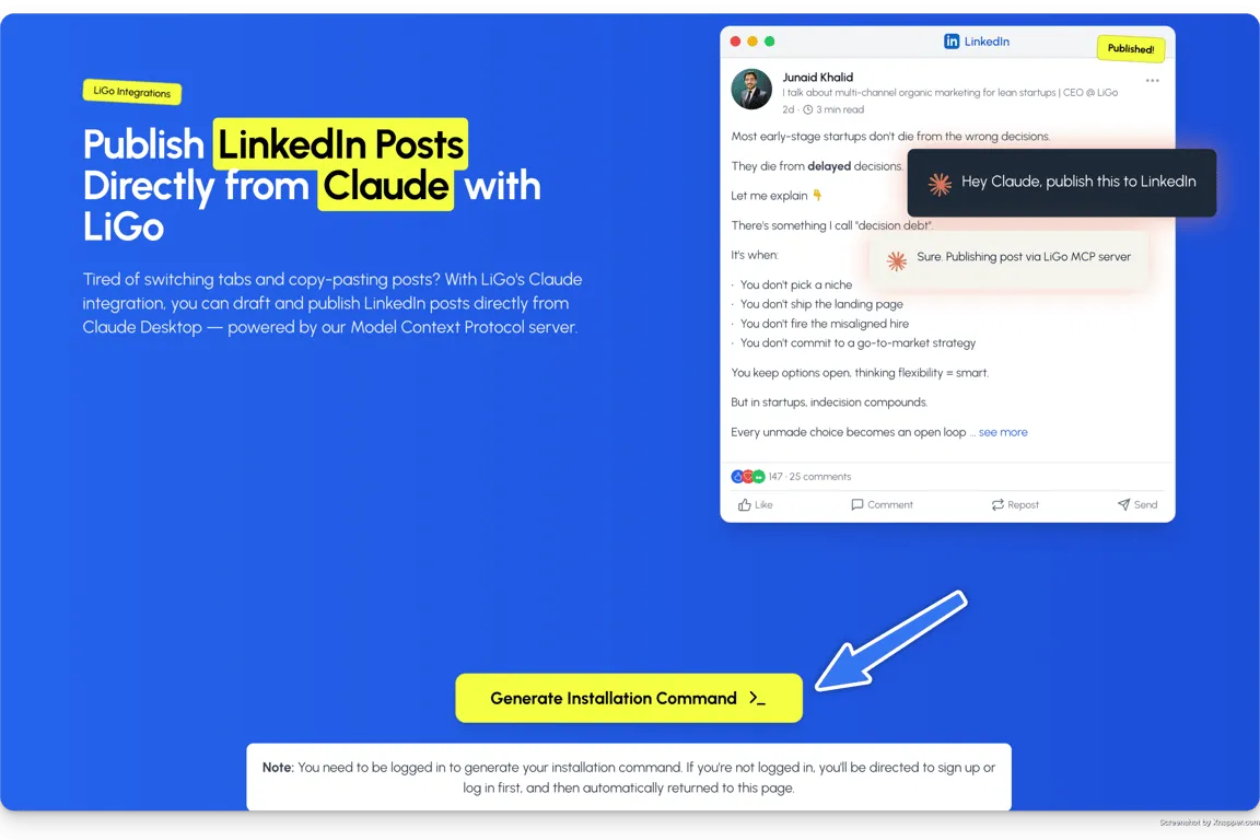 Integración de LiGo Claude MCP Hero