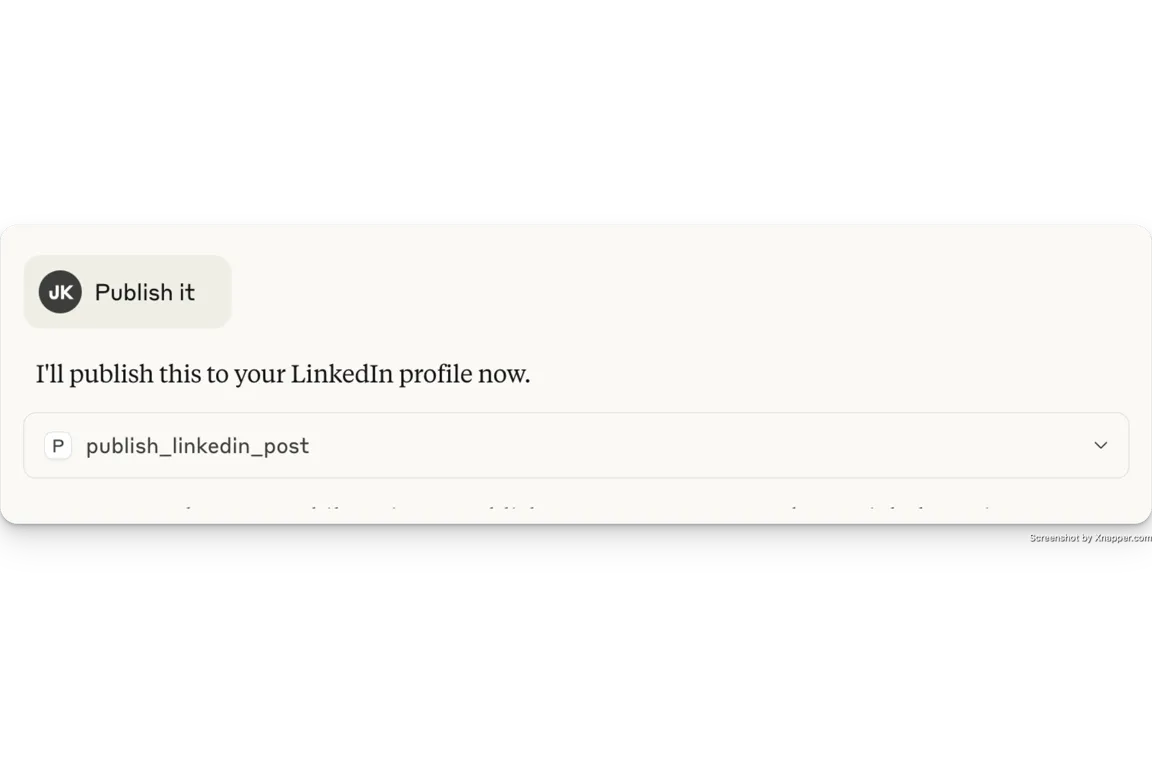 Publicar una publicación de linkedin con Claude