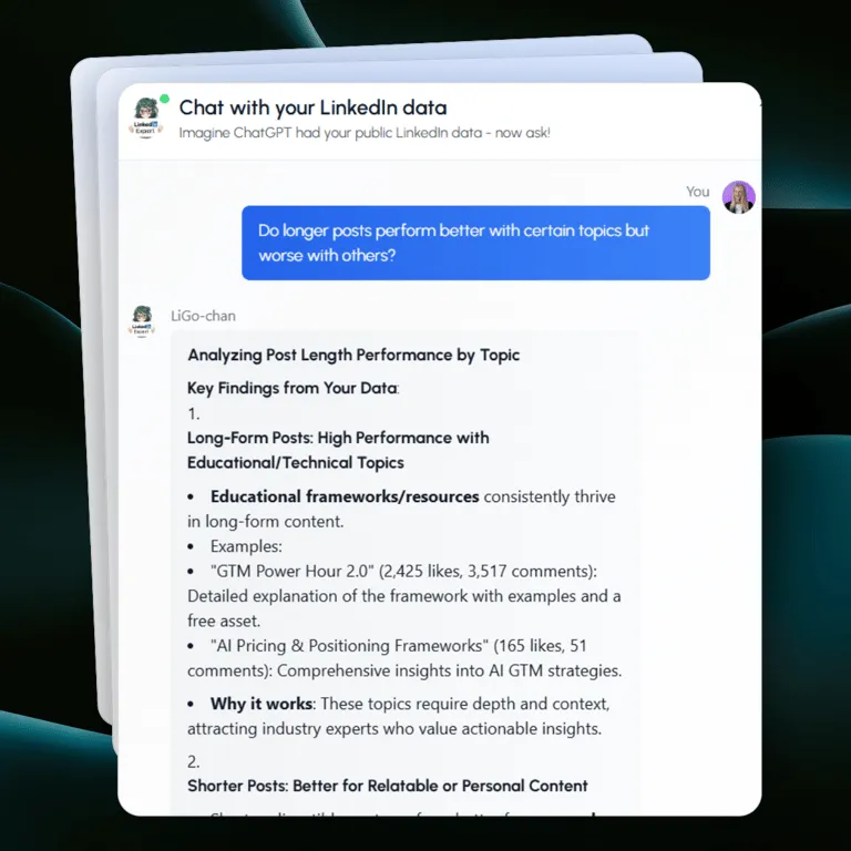 Chat with your Linkedin data with LiGo Analytics