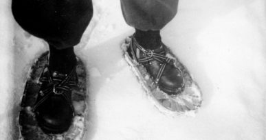 … and I put on my snowshoes