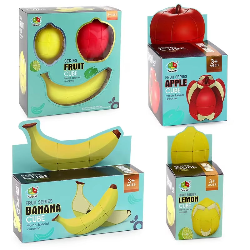 Fanxin Creatief Fruit Magische Kubus Banaan Appel Citroen Sinaasappel Peer Perzik Vroeg Leren Magische Kubus Kindergeschenken