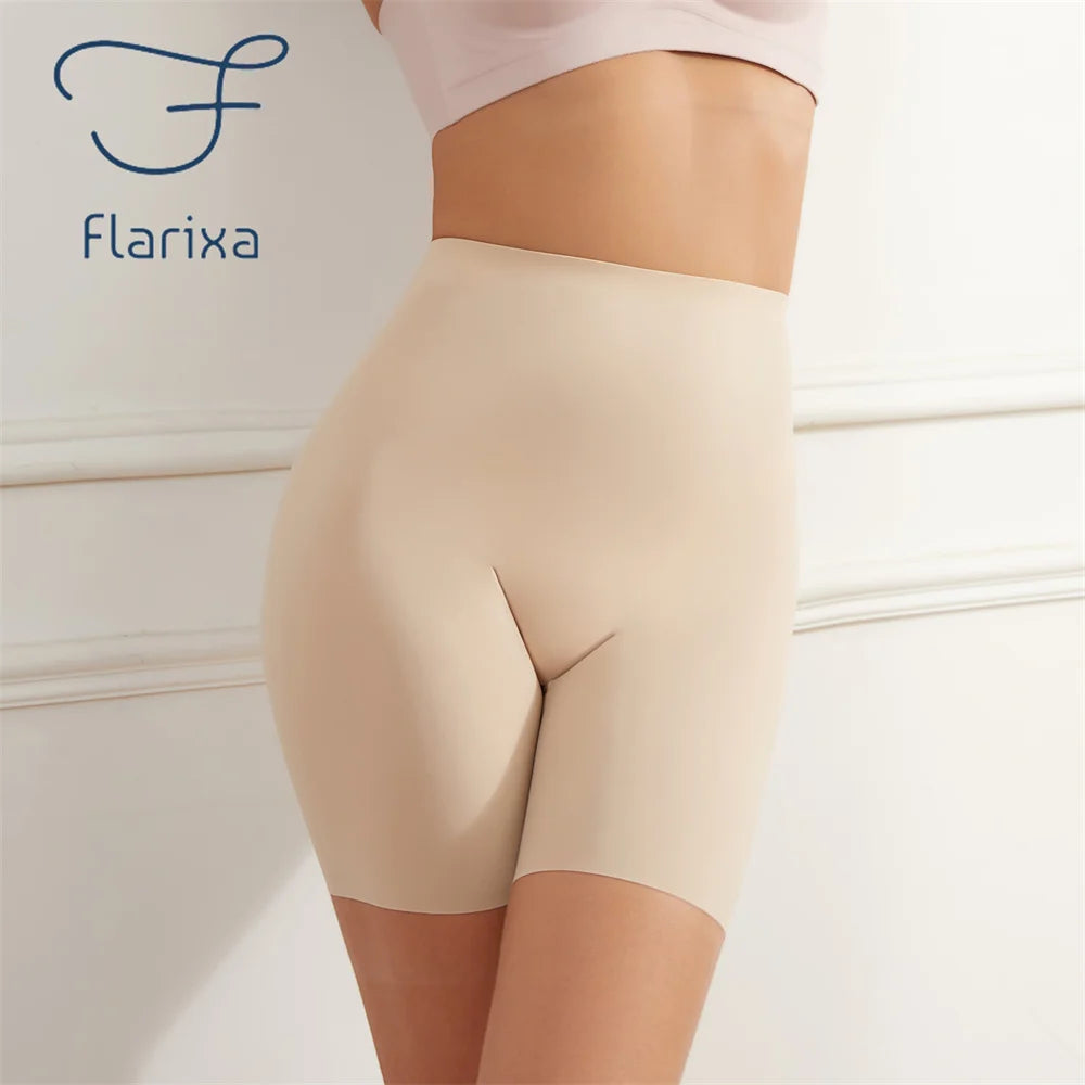 Naadloze high-waist buikcontrole boxershort voor dames - Ice Silk Hip Lift Ondergoed