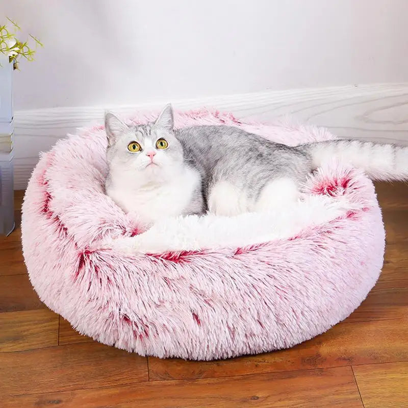 Huisdierbedden Zachte pluche katten honden huis bed voor hond met antislip bodem Indoor Cat Cave Bed Machine wasbare dierbenodigdheden