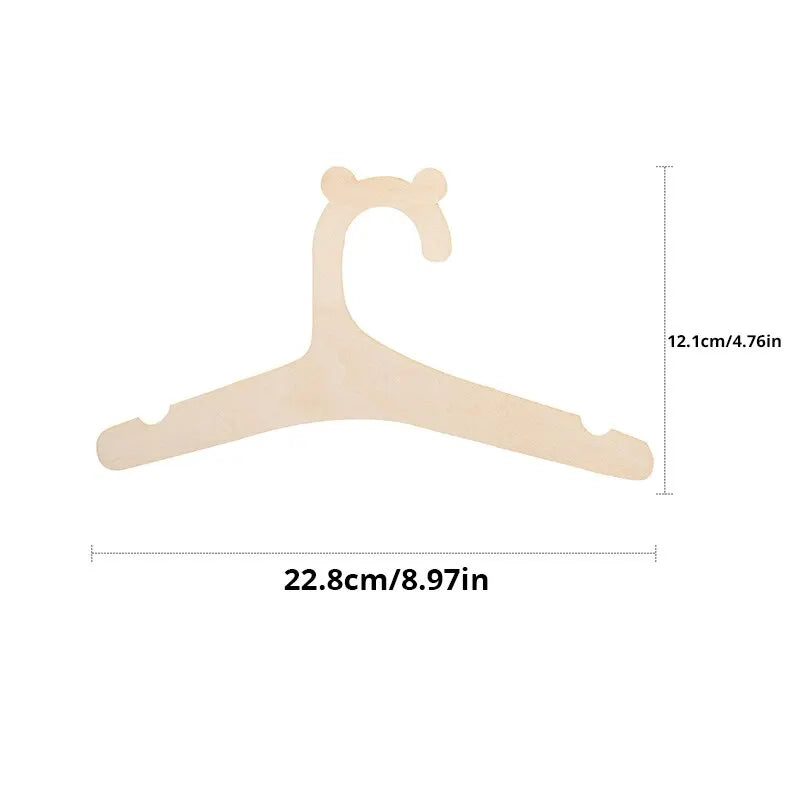 10 Pcs Percha Creativa para Bebés Percha de Madera para Bebé Decoración de Habitación de Bebé para Niños Presente
