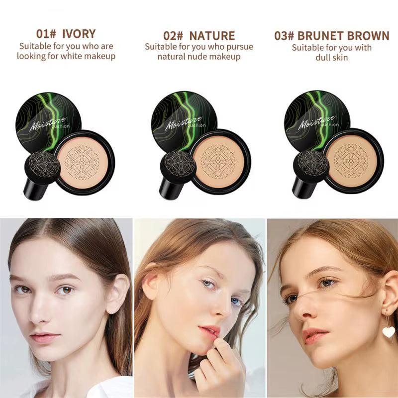 Mushroom Head Air Cushion CC Cream - Base hidratante natural y corrector para el control de la grasa y el blanqueamiento