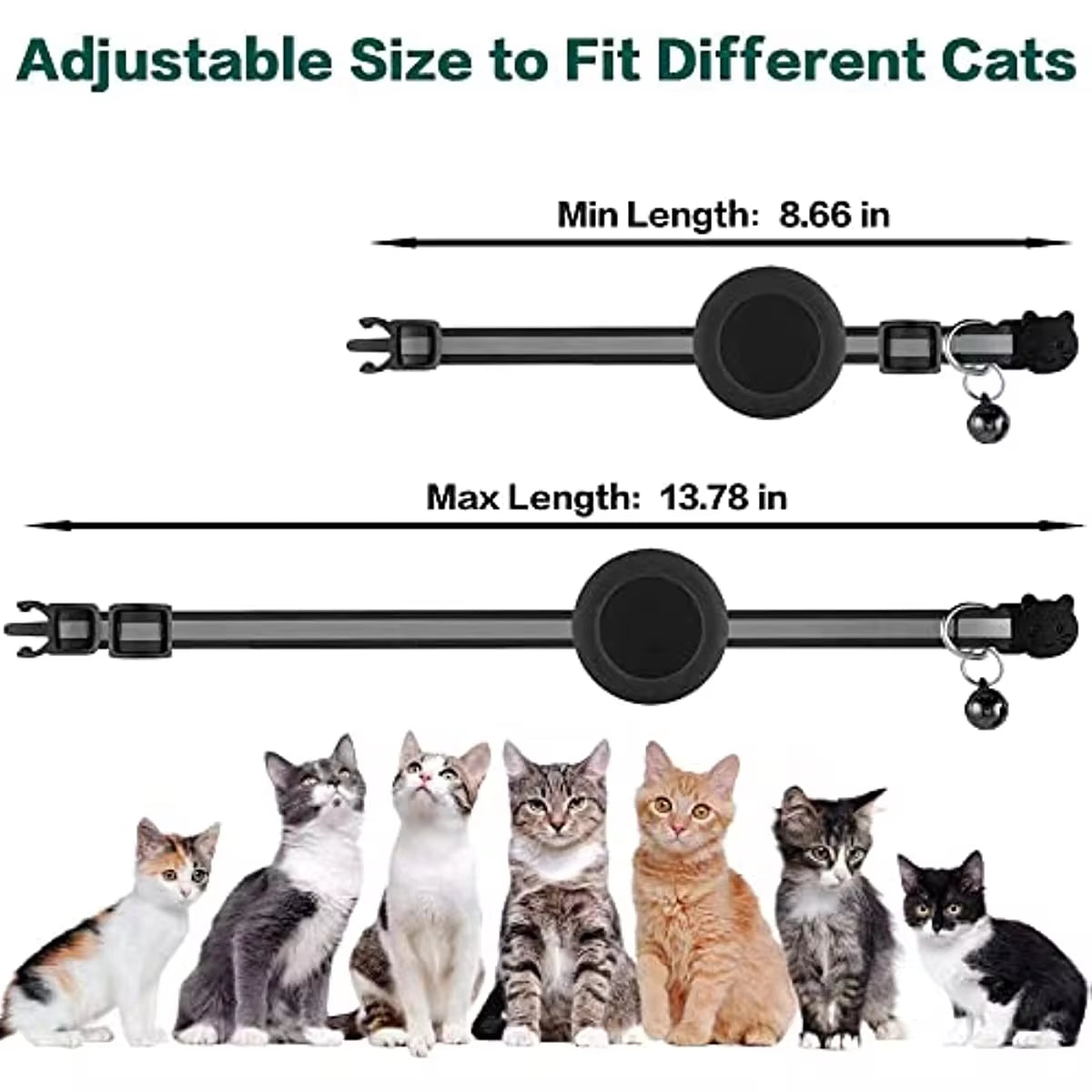 Airtag Cat, Reflective Kitten, 0.4 Inches