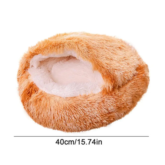 Huisdierbedden Zachte pluche katten honden huis bed voor hond met antislip bodem Indoor Cat Cave Bed Machine wasbare dierbenodigdheden