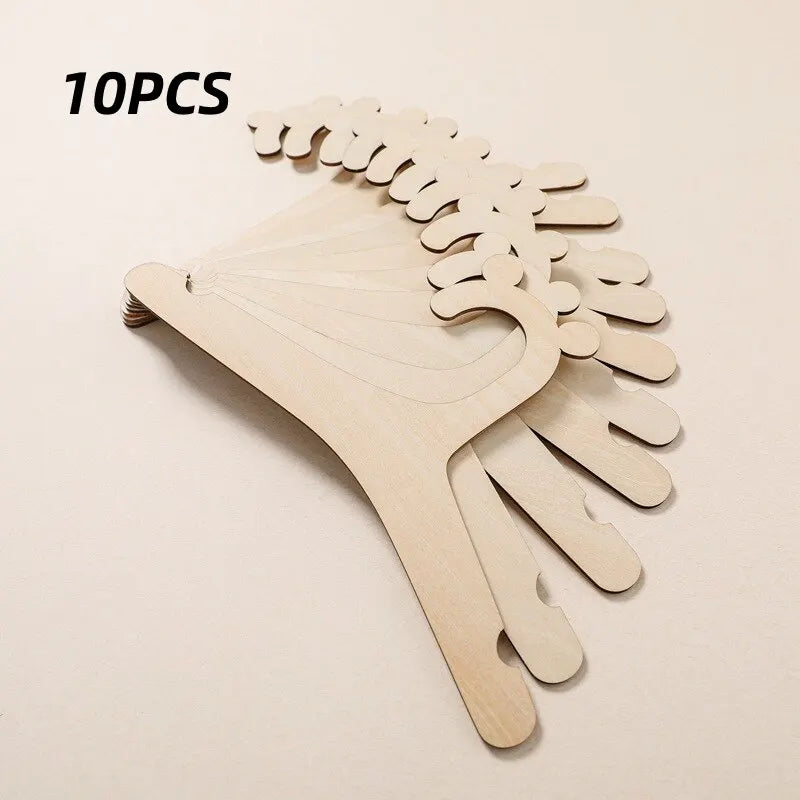 10 Pcs Percha Creativa para Bebés Percha de Madera para Bebé Decoración de Habitación de Bebé para Niños Presente