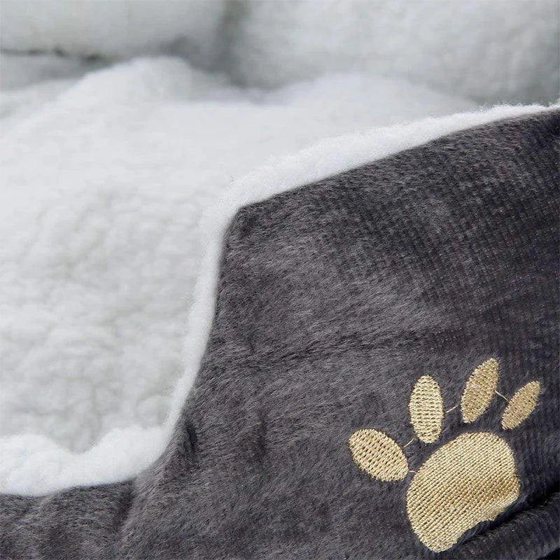 Hondenbed Kattenbed Huisdierbedden met verdikt PP katoenen hondengrotbed en bank geschikt voor klein puppykattenbed