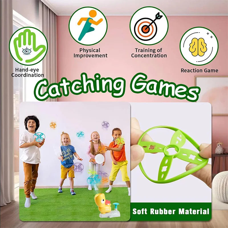 Outdoor Air Disc Launcher voor kinderen - Vliegend schijfspel voor peuters en familie plezier in de achtertuin