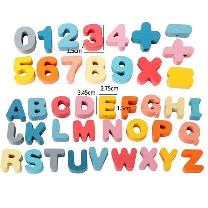 Montessori-Inspired Wooden, Fruit, Letter, and Number