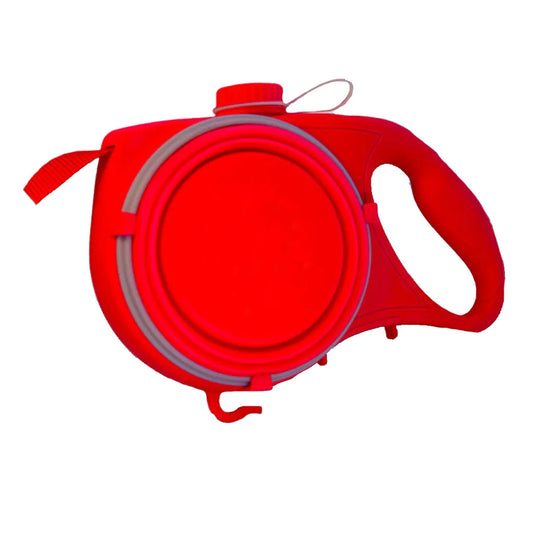 4-in-1 duurzame hondenriem intrekbare nylon hondenriem met waterfleskom die puppy uitbreidt Wandelen Rennen leidt huisdier