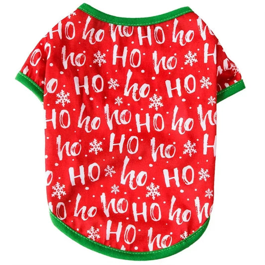Huisdier Hond Kerst Shirt Kleding Xmas Vest Zachte Shirts Vakantie Kleine Hond Kleding Sneeuwpop Gedrukt Puppy Kostuum voor Katten of Honden