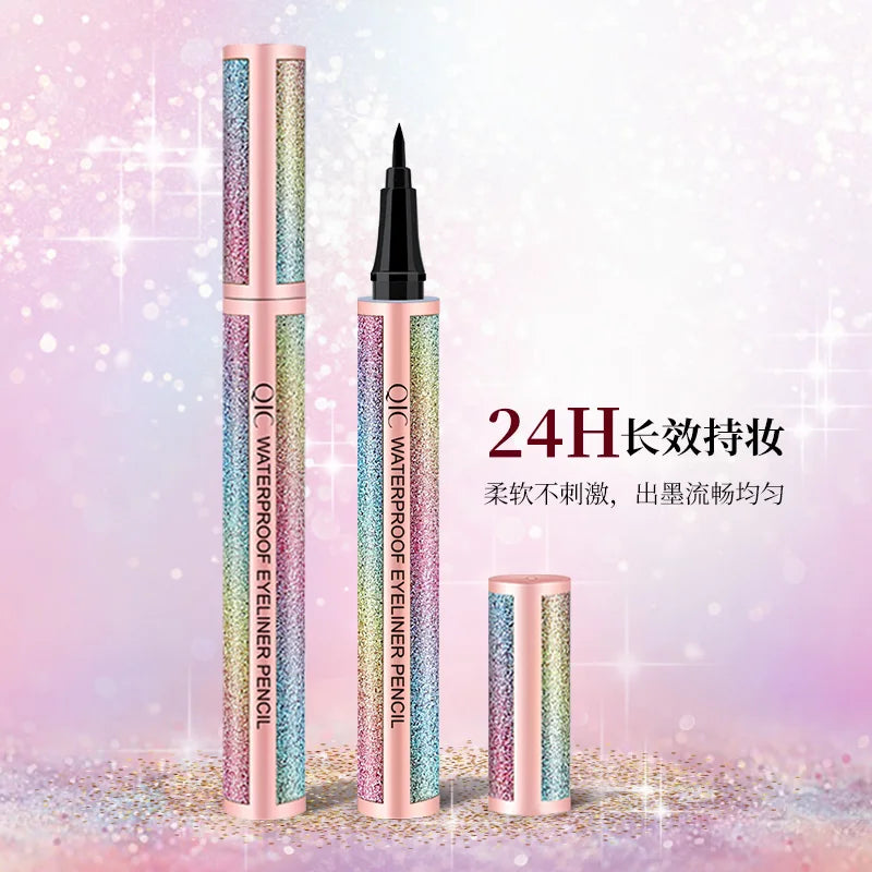 Lápiz delineador de ojos líquido resistente al agua Starry Sky - Maquillaje de ojos de secado rápido para mujeres