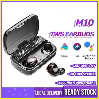 TWS M10, 3500mAh Charging, 9D Stereo, In-Ear Design, Sports Waterproof, Bluetooth 5.1