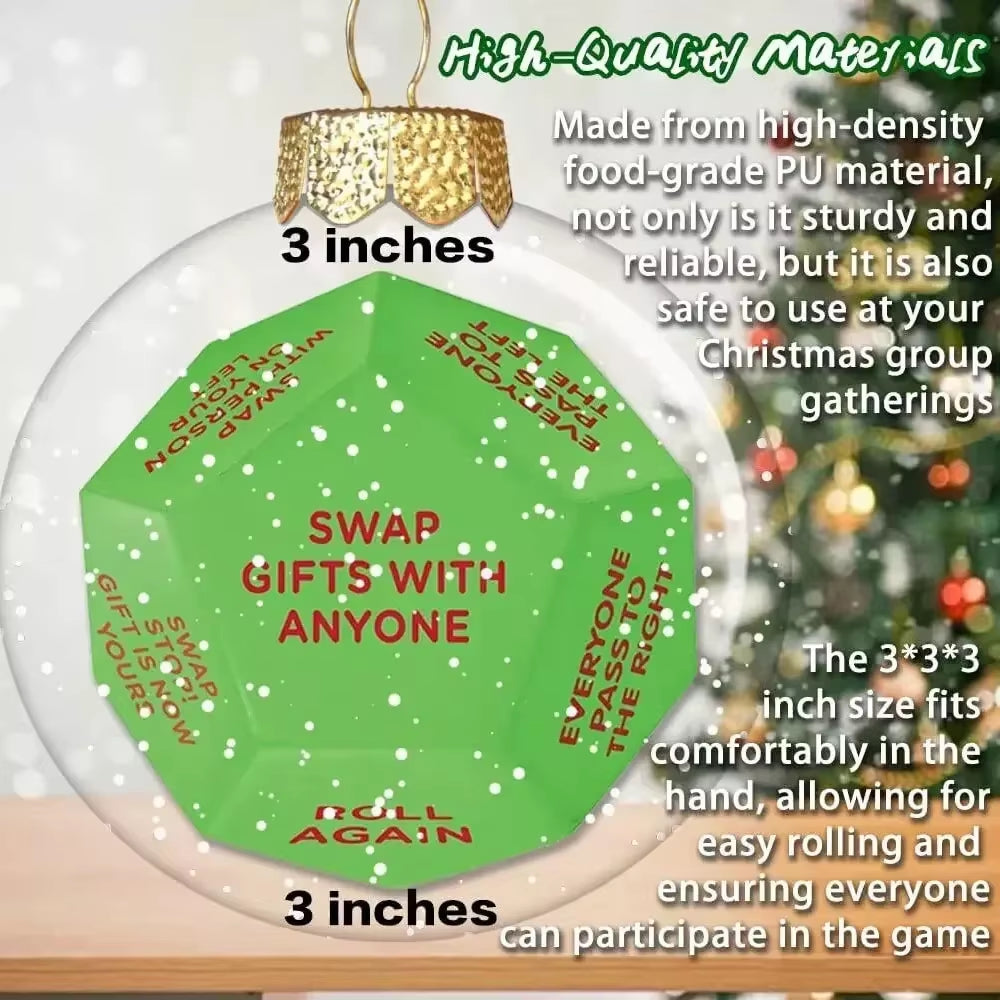 Kerst uitwisseling dobbelstenen voor Santa Swap - familie partij spel rekwisieten en creatieve vakantie Decor Gift
