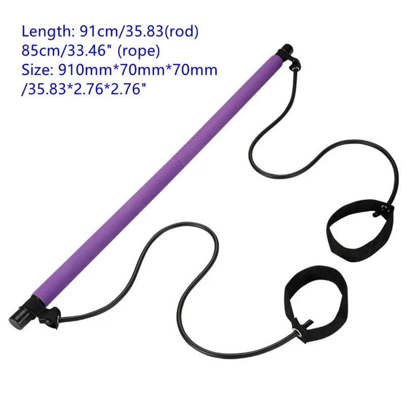 Nuevo Fitness Yoga Pilates Bar Stick Crossfit Bandas de resistencia Entrenador Yoga Pull Rods Pull Rope Portátil Gimnasio en casa Entrenamiento corporal