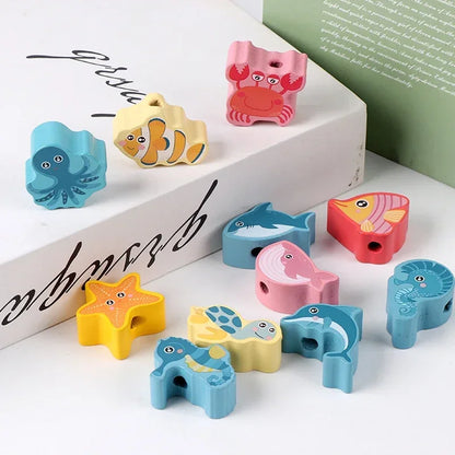 Montessori-Inspired Wooden, Fruit, Letter, and Number