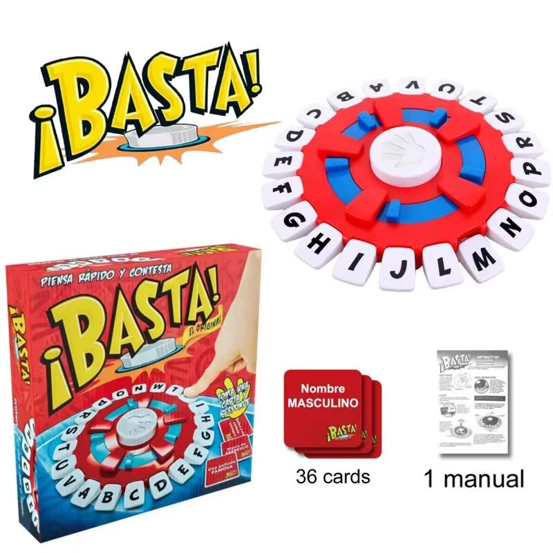 Basta: Juego de mesa de vocabulario en español atractivo para reuniones familiares y entornos educativos
