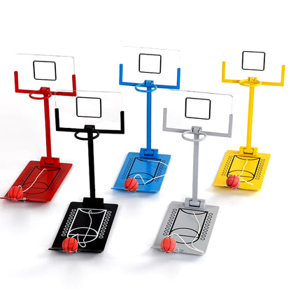 Juguete para aliviar el estrés Mini juego de baloncesto plegable Oficina Escritorio Mesa Regalo de cumpleaños para amantes de la NBA CBA Juguetes de entrenamiento