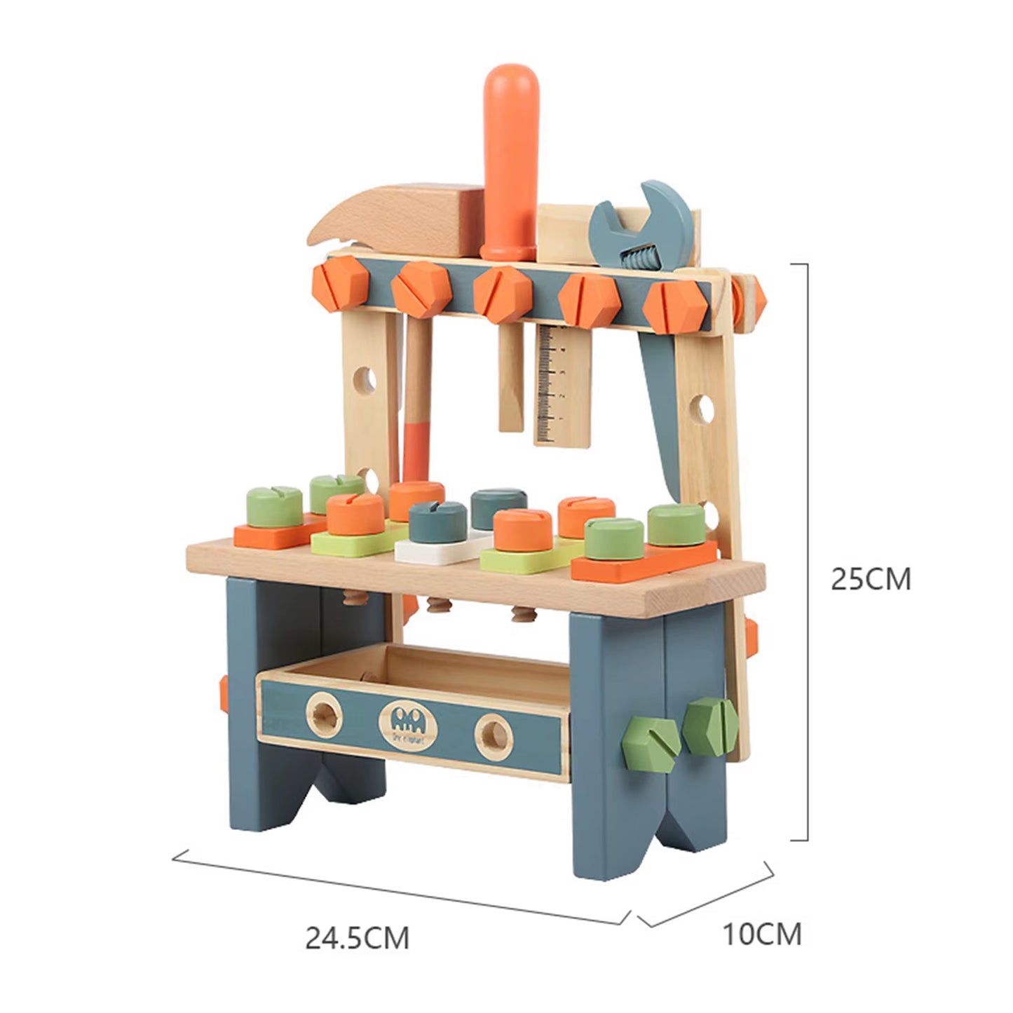 Multifunctionele houten gereedschapsbank speelset voor kinderen van 3-5 jaar - ideale doe-het-zelf reparatieset voor jongens en meisjes