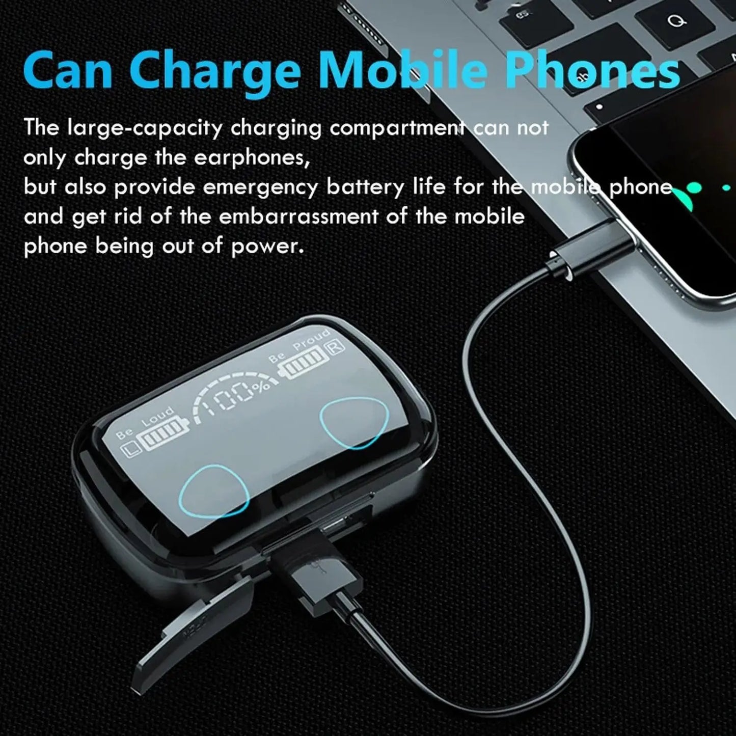 TWS M10, 3500mAh Charging, 9D Stereo, In-Ear Design, Sports Waterproof, Bluetooth 5.1