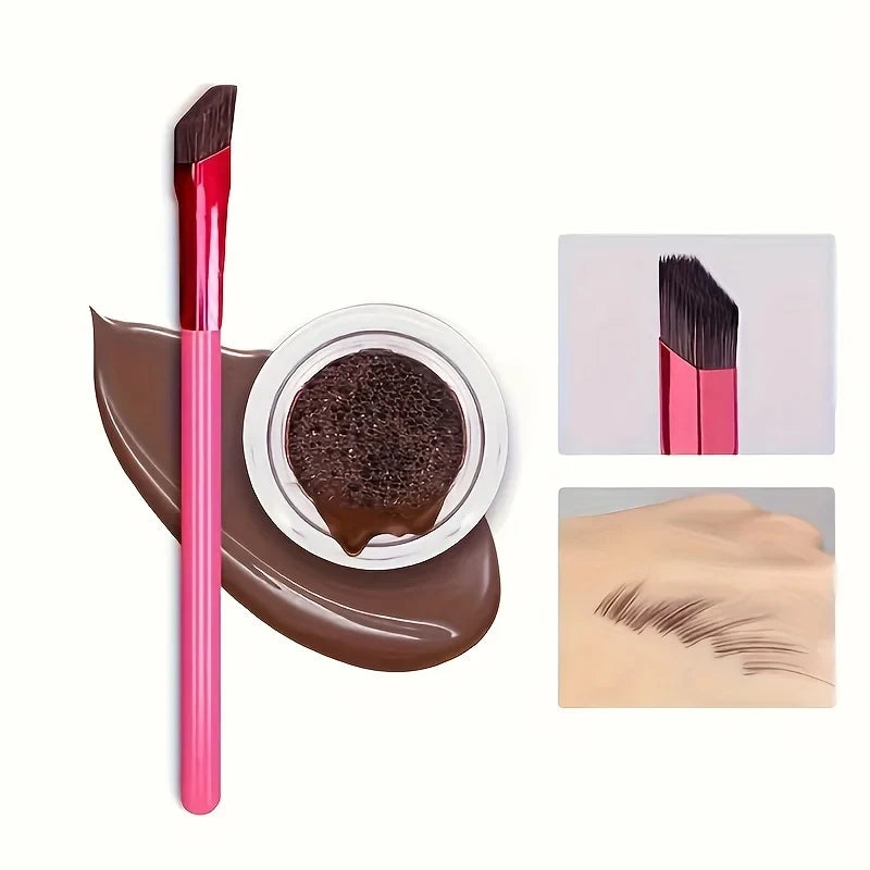 Pincel estereoscópico para cejas para una aplicación precisa y mejora del maquillaje de cejas