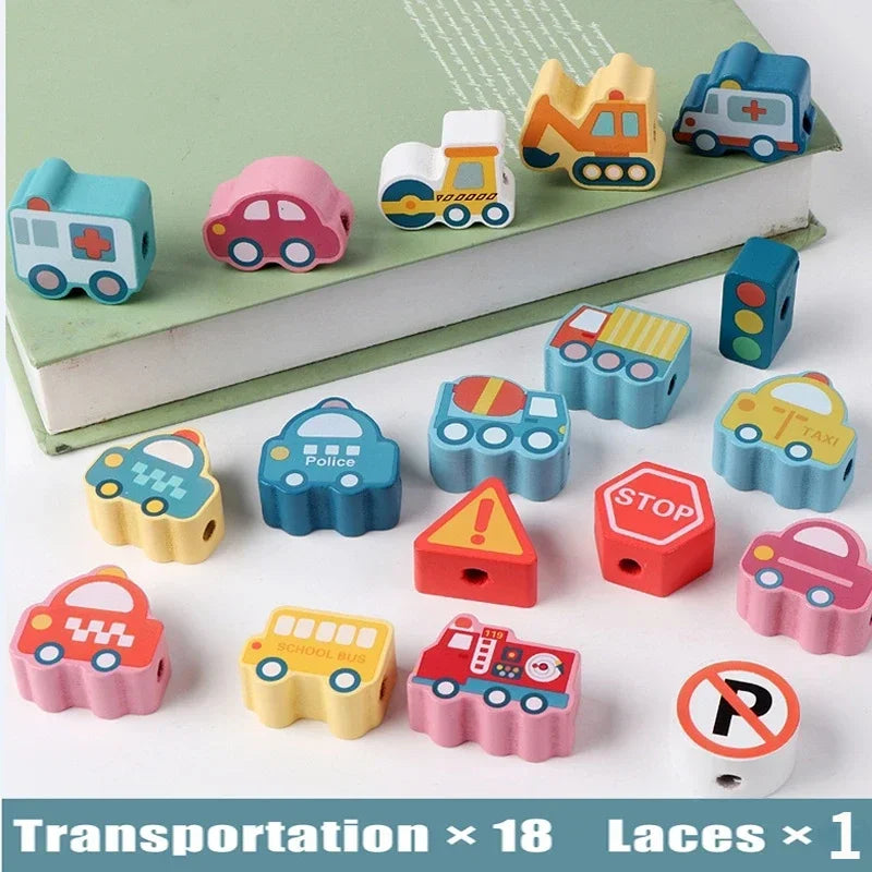 Montessori-Inspired Wooden, Fruit, Letter, and Number