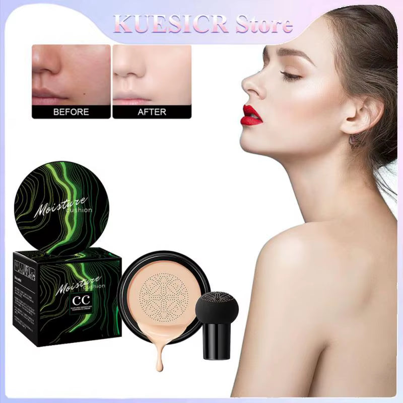Mushroom Head Air Cushion CC Cream - Base hidratante natural y corrector para el control de la grasa y el blanqueamiento