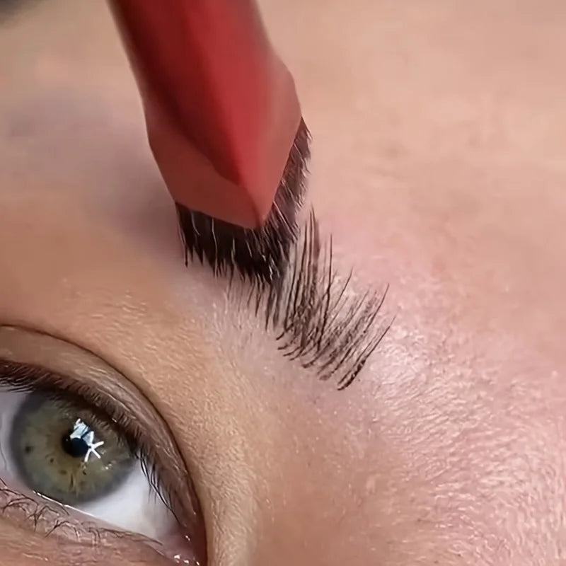 Pincel estereoscópico para cejas para una aplicación precisa y mejora del maquillaje de cejas