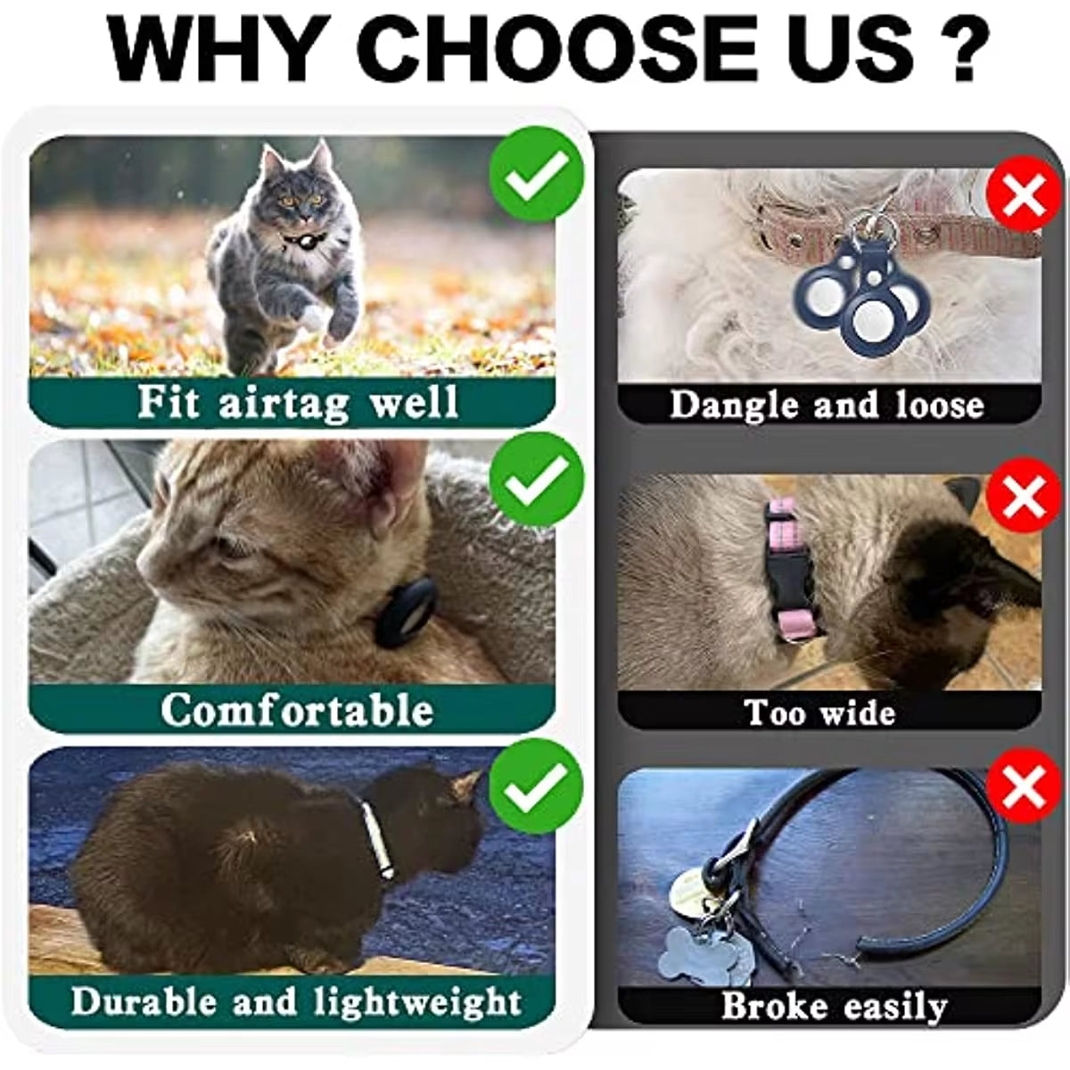 Airtag Cat, Reflective Kitten, 0.4 Inches