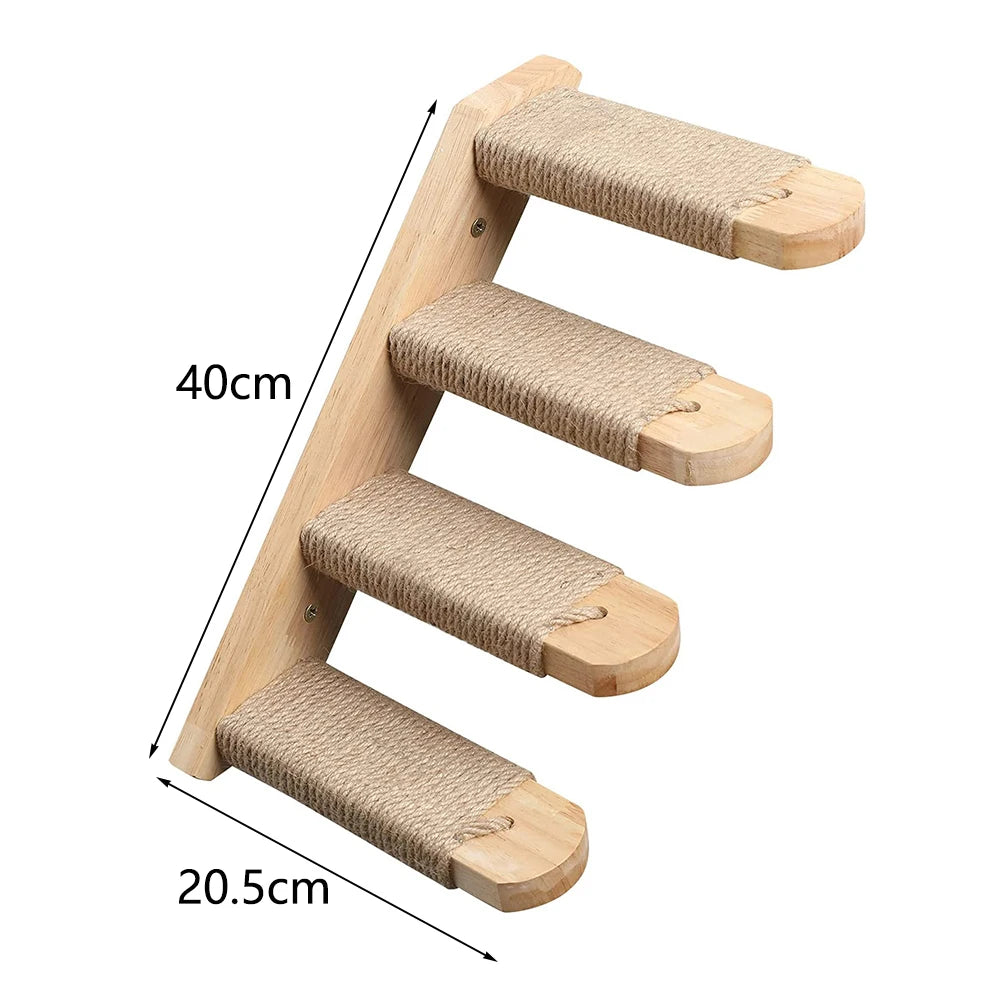 Kat Muur Klimmen Plank Stappen Ladder Krabpaal Scratcher Bed Schuilhuis voor Katten Boomtoren Huisdier Meubels Accessoires