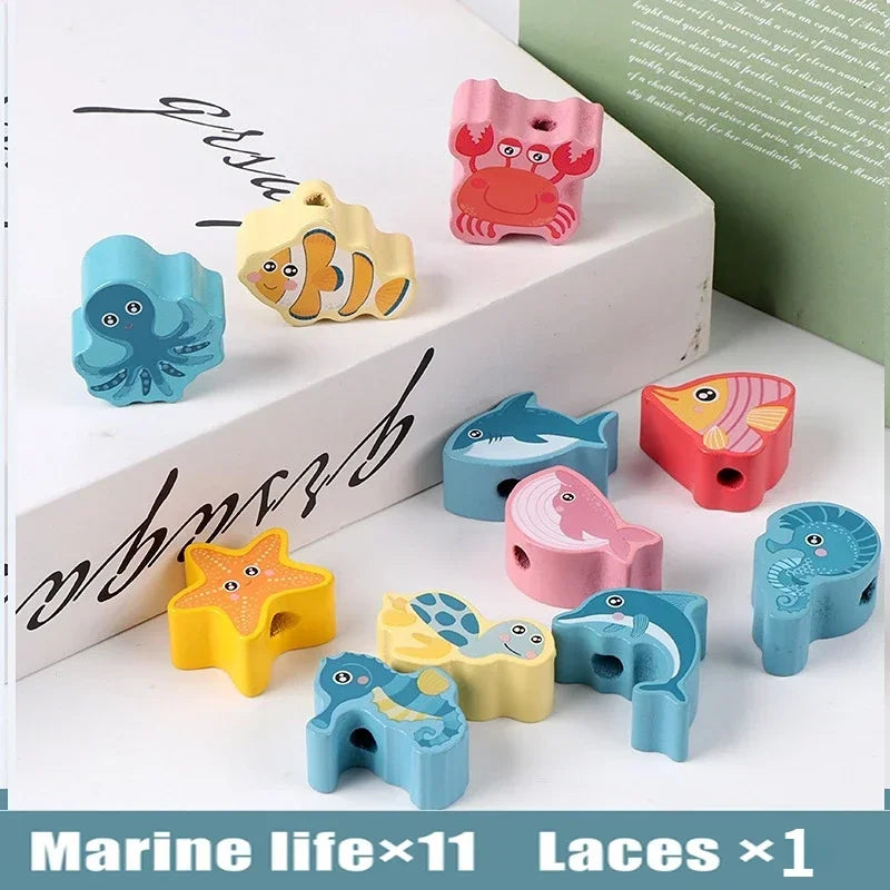 Montessori-Inspired Wooden, Fruit, Letter, and Number