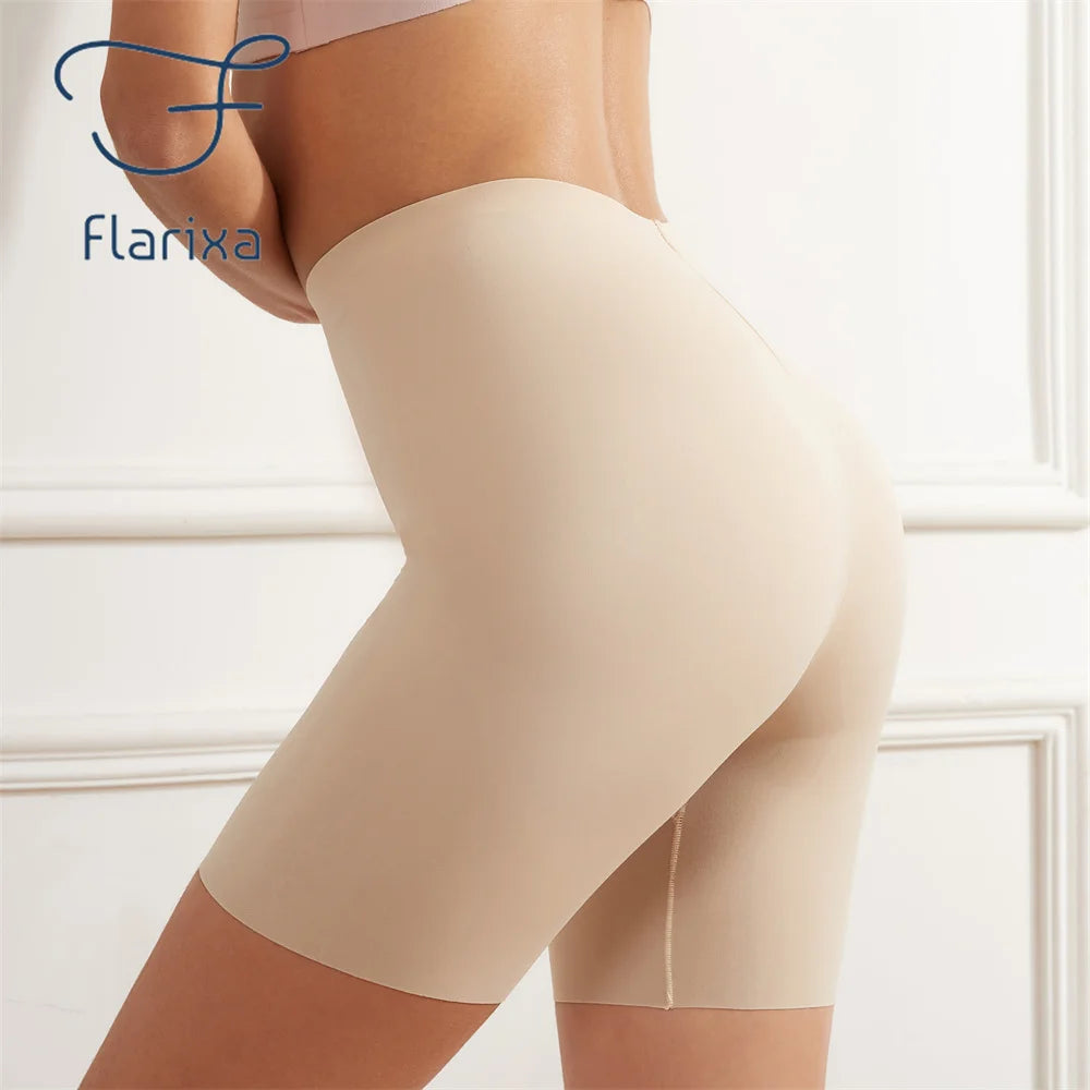 Naadloze high-waist buikcontrole boxershort voor dames - Ice Silk Hip Lift Ondergoed