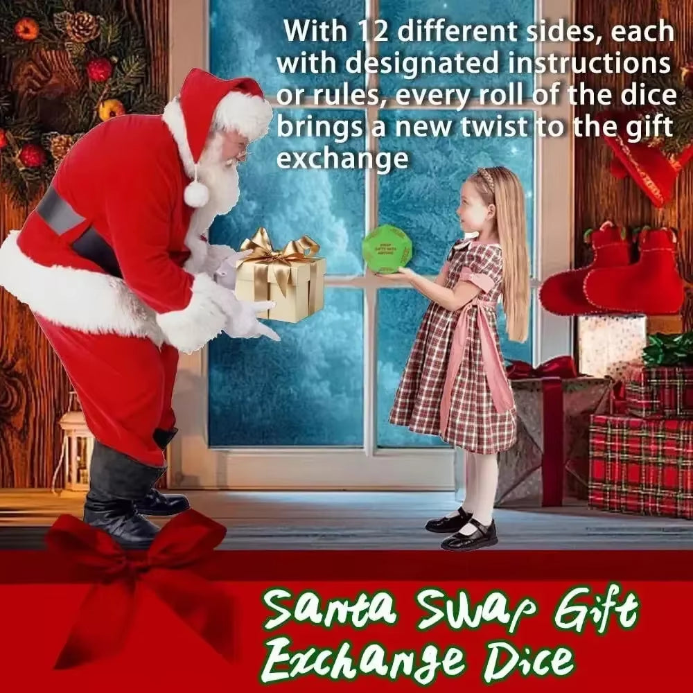 Kerst uitwisseling dobbelstenen voor Santa Swap - familie partij spel rekwisieten en creatieve vakantie Decor Gift