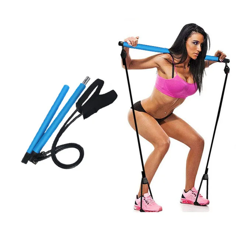 Nuevo Fitness Yoga Pilates Bar Stick Crossfit Bandas de resistencia Entrenador Yoga Pull Rods Pull Rope Portátil Gimnasio en casa Entrenamiento corporal