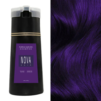 Nova Natural Moisturizing Hair Dye and Hair Care 3-in-1 Shampoo para una cobertura efectiva del cabello blanco y control de la grasa