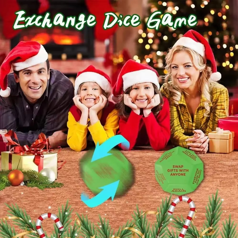 Kerst uitwisseling dobbelstenen voor Santa Swap - familie partij spel rekwisieten en creatieve vakantie Decor Gift