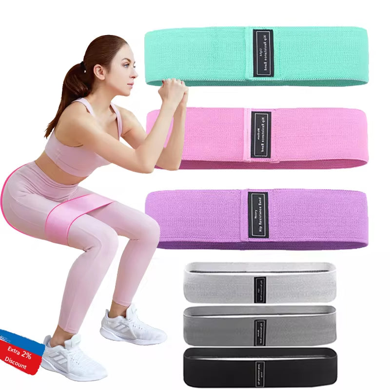 Banda de resistencia de fitness Glúteos Expansión Banda de goma de tela de fitness Expansor elástico adecuado para equipos deportivos de ejercicio en casa