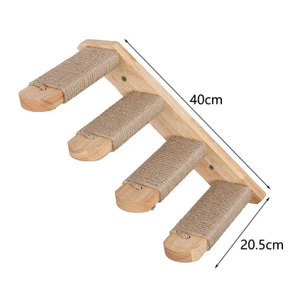 Kat Muur Klimmen Plank Stappen Ladder Krabpaal Scratcher Bed Schuilhuis voor Katten Boomtoren Huisdier Meubels Accessoires